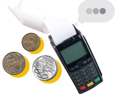 Coins and POS machine