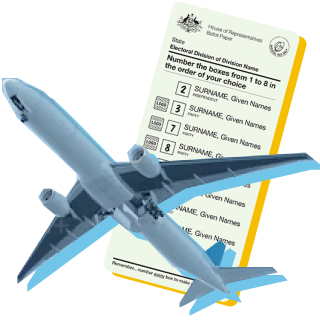 Plane and ballot card