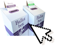 Ballot boxes with online cursor