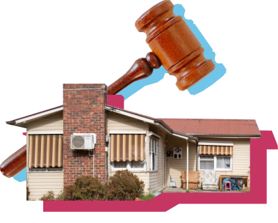 Gavel with house