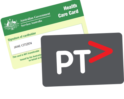 Myki, healthcare card and PTV school card