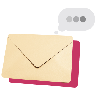 Envelope with a speech bubble